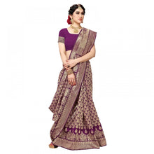 Generic Women's Jacquard Silk Kanjivaram Jacquard Silk Saree With Blouse (Jamli, 5-6 Mtrs)