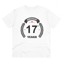 Generic Men's PC Cotton 17th Anniversary Printed T Shirt (Color: White, Thread Count: 180GSM)