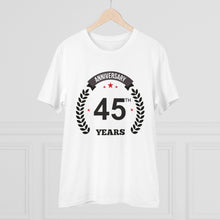 Generic Men's PC Cotton 45th Anniversary Printed T Shirt (Color: White, Thread Count: 180GSM)