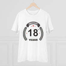 Generic Men's PC Cotton 18th Anniversary Printed T Shirt (Color: White, Thread Count: 180GSM)