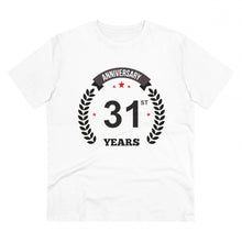 Generic Men's PC Cotton 31st Anniversary Printed T Shirt (Color: White, Thread Count: 180GSM)