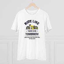 Generic Men's PC Cotton Bike Ride Design Printed T Shirt (Color: White, Thread Count: 180GSM)