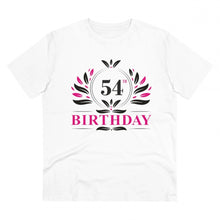 Generic Men's PC Cotton 54th Birthday Printed T Shirt (Color: White, Thread Count: 180GSM)