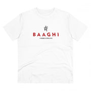 Generic Men's PC Cotton Me Bhaghi Printed T Shirt (Color: White, Thread Count: 180GSM)