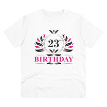 Generic Men's PC Cotton 23rd Birthday Printed T Shirt (Color: White, Thread Count: 180GSM)