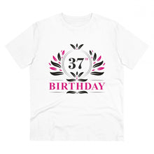 Generic Men's PC Cotton 37th Birthday Printed T Shirt (Color: White, Thread Count: 180GSM)