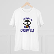 Generic Men's PC Cotton I Survived Coronavirus Printed T Shirt (Color: White, Thread Count: 180GSM)