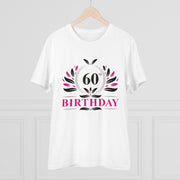 Generic Men's PC Cotton 60th Birthday Printed T Shirt (Color: White, Thread Count: 180GSM)