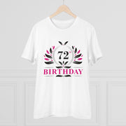 Generic Men's PC Cotton 72nd Birthday Printed T Shirt (Color: White, Thread Count: 180GSM)