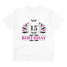Generic Men's PC Cotton 15th Birthday Printed T Shirt (Color: White, Thread Count: 180GSM)
