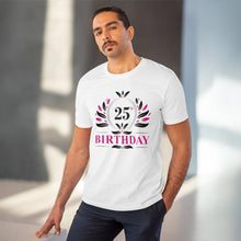 Generic Men's PC Cotton 25th Birthday Printed T Shirt (Color: White, Thread Count: 180GSM)