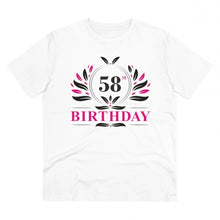 Generic Men's PC Cotton 58th Birthday Printed T Shirt (Color: White, Thread Count: 180GSM)