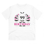 Generic Men's PC Cotton 99th Birthday Printed T Shirt (Color: White, Thread Count: 180GSM)
