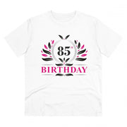 Generic Men's PC Cotton 85th Birthday Printed T Shirt (Color: White, Thread Count: 180GSM)