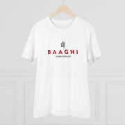 Generic Men's PC Cotton Me Bhaghi Printed T Shirt (Color: White, Thread Count: 180GSM)