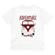 Generic Men's PC Cotton Explore The Unseen Printed T Shirt (Color: White, Thread Count: 180GSM)