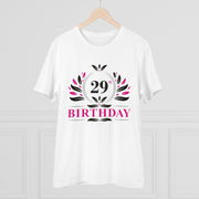 Generic Men's PC Cotton 29th Birthday Printed T Shirt (Color: White, Thread Count: 180GSM)