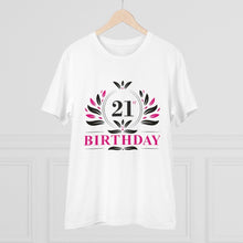 Generic Men's PC Cotton 21st Birthday Printed T Shirt (Color: White, Thread Count: 180GSM)