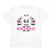 Generic Men's PC Cotton 64th Birthday Printed T Shirt (Color: White, Thread Count: 180GSM)