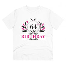 Generic Men's PC Cotton 64th Birthday Printed T Shirt (Color: White, Thread Count: 180GSM)