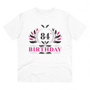Generic Men's PC Cotton 84th Birthday Printed T Shirt (Color: White, Thread Count: 180GSM)