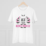 Generic Men's PC Cotton 83rd Birthday Printed T Shirt (Color: White, Thread Count: 180GSM)