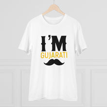 Generic Men's PC Cotton I Am Gujarati Printed T Shirt (Color: White, Thread Count: 180GSM)