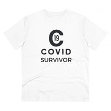 Generic Men's PC Cotton Covid 19 Survivor Printed T Shirt (Color: White, Thread Count: 180GSM)