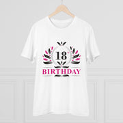 Generic Men's PC Cotton 18th Birthday Printed T Shirt (Color: White, Thread Count: 180GSM)