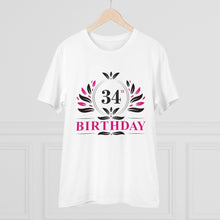 Generic Men's PC Cotton 34th Birthday Printed T Shirt (Color: White, Thread Count: 180GSM)