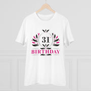 Generic Men's PC Cotton 31st Birthday Printed T Shirt (Color: White, Thread Count: 180GSM)