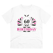 Generic Men's PC Cotton 60th Birthday Printed T Shirt (Color: White, Thread Count: 180GSM)