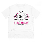 Generic Men's PC Cotton 56th Birthday Printed T Shirt (Color: White, Thread Count: 180GSM)