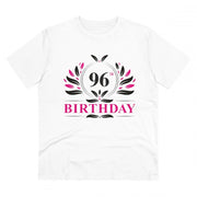 Generic Men's PC Cotton 96th Birthday Printed T Shirt (Color: White, Thread Count: 180GSM)