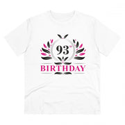 Generic Men's PC Cotton 93rd Birthday Printed T Shirt (Color: White, Thread Count: 180GSM)