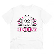 Generic Men's PC Cotton 92nd Birthday Printed T Shirt (Color: White, Thread Count: 180GSM)