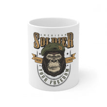 Generic Ceramic Gorila Desing Printed Coffee Mug (Color: White, Capacity:330ml)