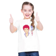 Generic Girls Cotton Akashi Half Sleeve TShirt (White)