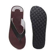 Generic Unisex Rubber Men's Slippers for Ultimate Comfort (Maroon)