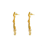Generic Women's Rose Gold Plated Alloy Kundan Earrings &amp; Mangtikka (Green)