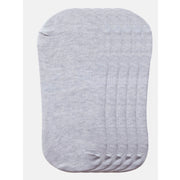 Generic 5 Pairs Unisex Casual Cotton Blended Solid No-show Socks (Light Grey)