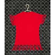 Generic Girl's Casual Short Sleeve Printed Cotton T Shirt (Red)