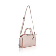 Generic Women's Faux Leather Metal Beads Handbag (Khaki)