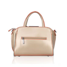 Generic Women's Faux Leather Metal Beads Handbag (Gold)