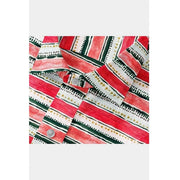 Generic Men's Cotton Blended Striped Full Sleeve Shirt (Red-White)