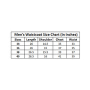 Generic Men's Jacquard Printed Full Sleeve Waistcoat (Orange-Beige)
