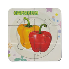 4_Pcs Set Vegetable Puzzles | Cardboard | Educational Toys | 3+ Years