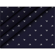 Generic Men's Casual Floral Printed Cotton Blend Unstitched Shirt Fabric 1.6 Mtrs (Dark Blue)