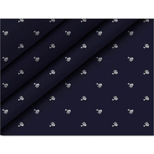 Generic Men's Casual Floral Printed Cotton Blend Unstitched Shirt Fabric 1.6 Mtrs (Dark Blue)