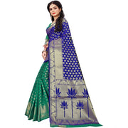 Generic Women's Jacquard Woven Saree With Unstitched Blouse 5.5Mtr (Green)